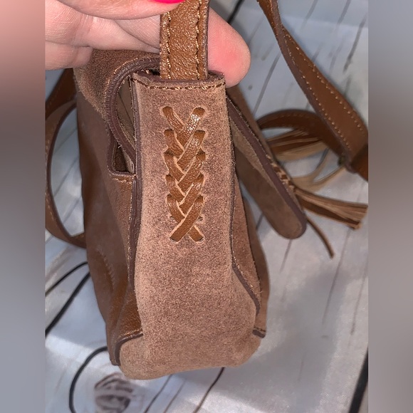 Lucky Brand Mini Saddlebag 100% Leather - Picture 11 of 16